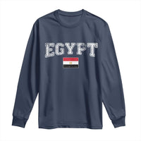Vintage Egypt Long Sleeve Shirt Distressed Flag Patriotic Football Fan Pride Gift for Egyptians