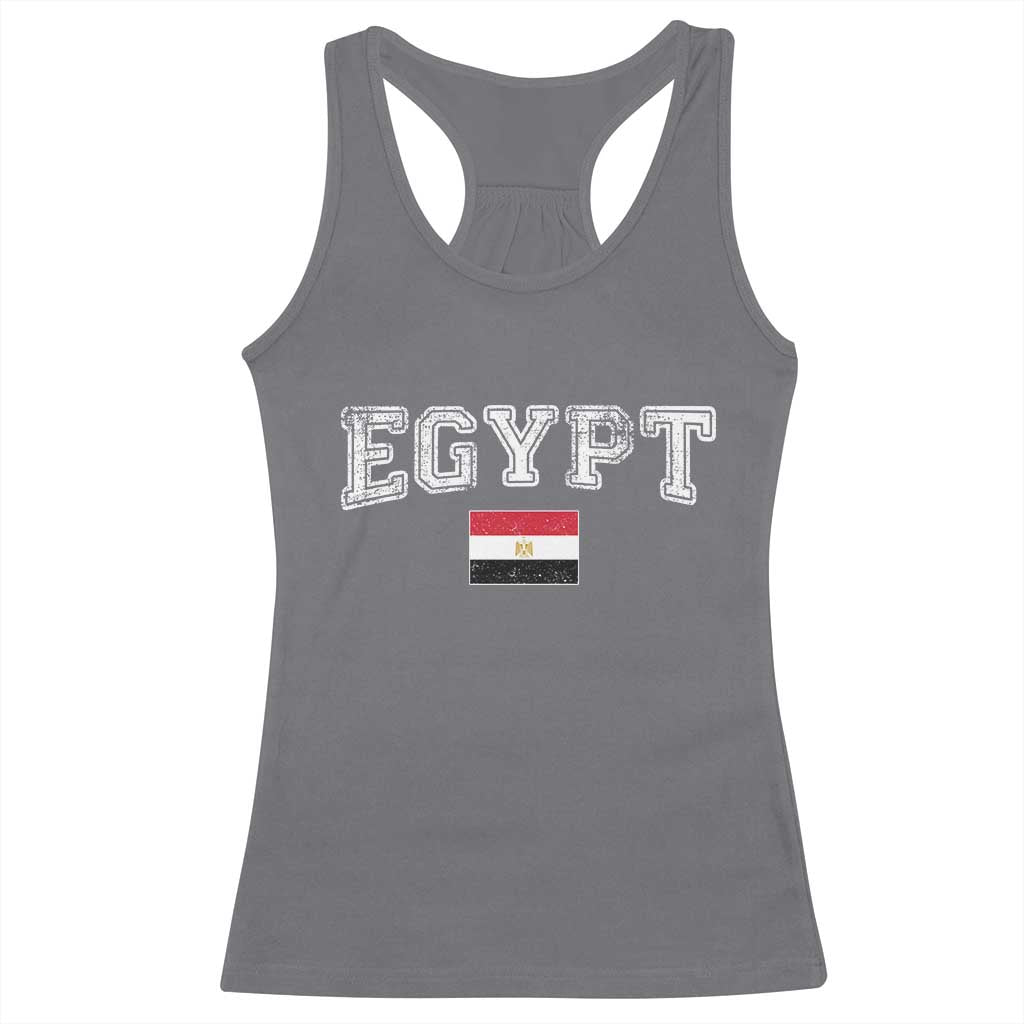 Vintage Egypt Racerback Tank Top Distressed Flag Patriotic Football Fan Pride Gift for Egyptians