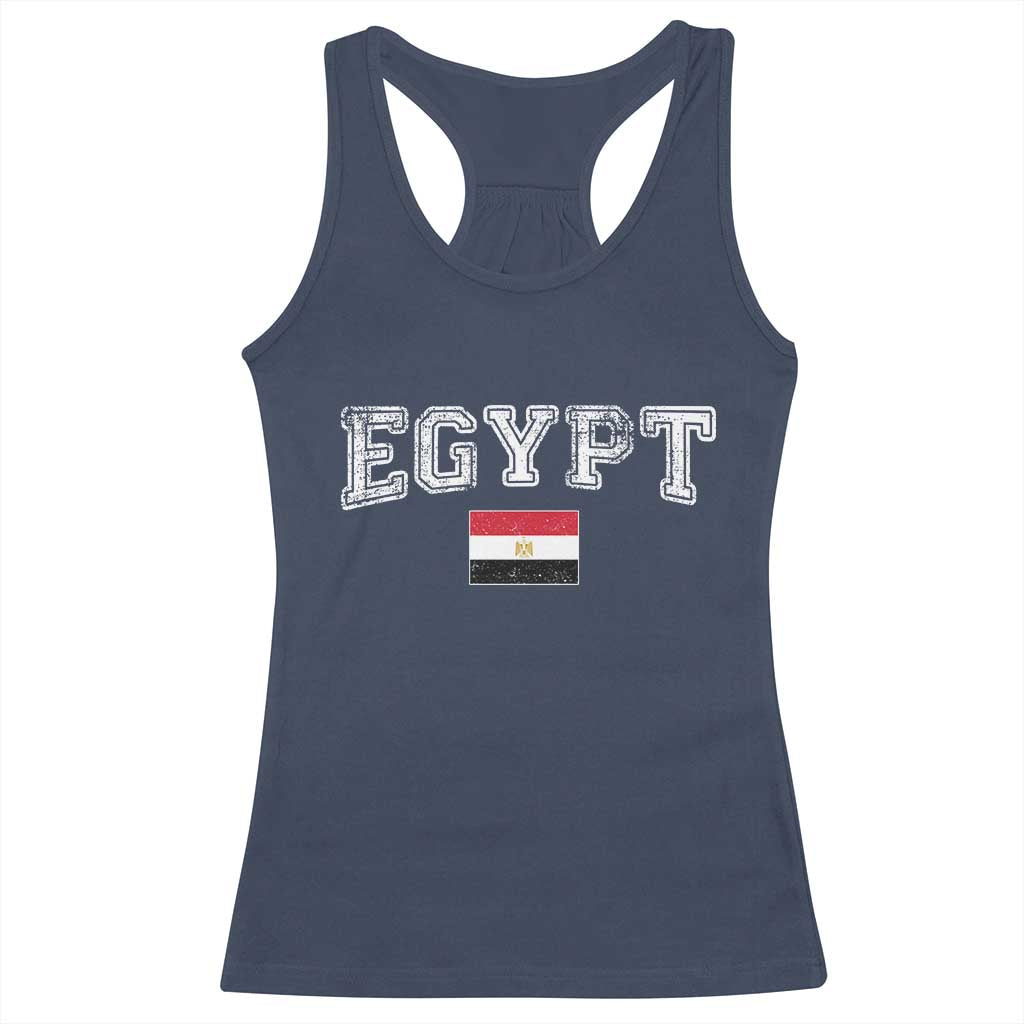 Vintage Egypt Racerback Tank Top Distressed Flag Patriotic Football Fan Pride Gift for Egyptians