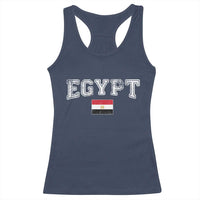 Vintage Egypt Racerback Tank Top Distressed Flag Patriotic Football Fan Pride Gift for Egyptians