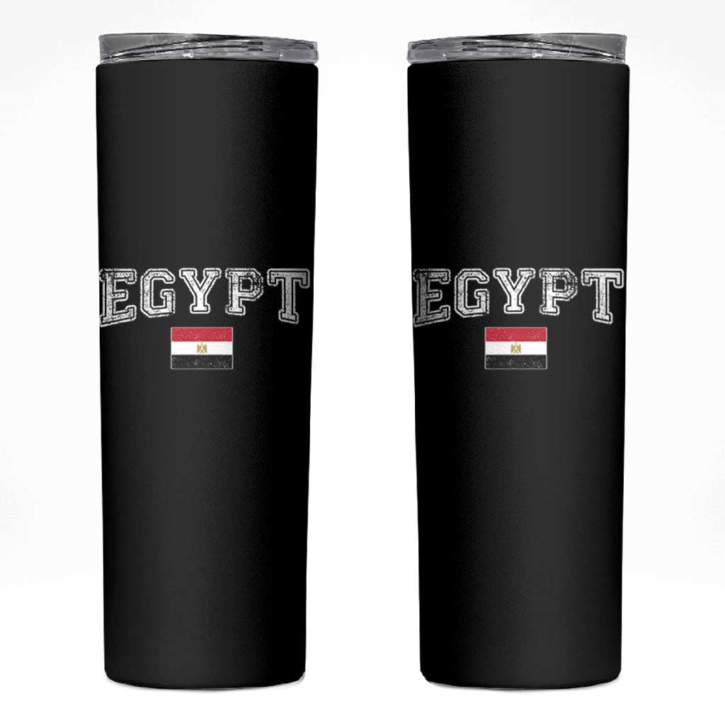 Vintage Egypt Skinny Tumbler Distressed Flag Patriotic Football Fan Pride Gift for Egyptians