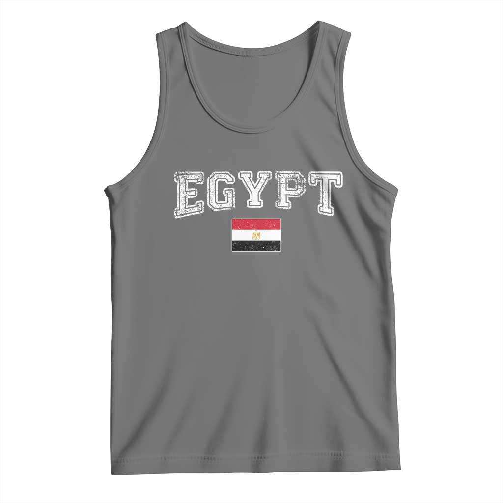 Vintage Egypt Tank Top Distressed Flag Patriotic Football Fan Pride Gift for Egyptians