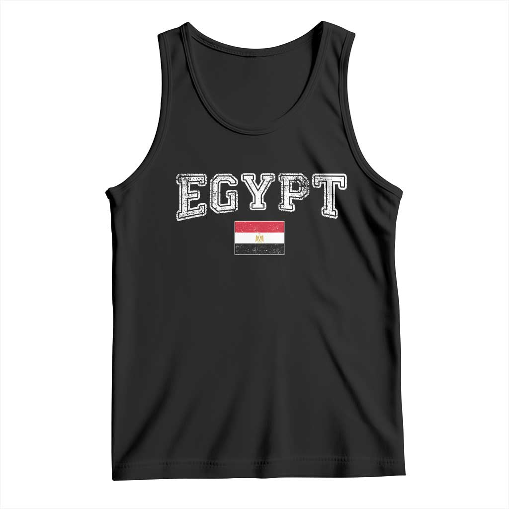 Vintage Egypt Tank Top Distressed Flag Patriotic Football Fan Pride Gift for Egyptians