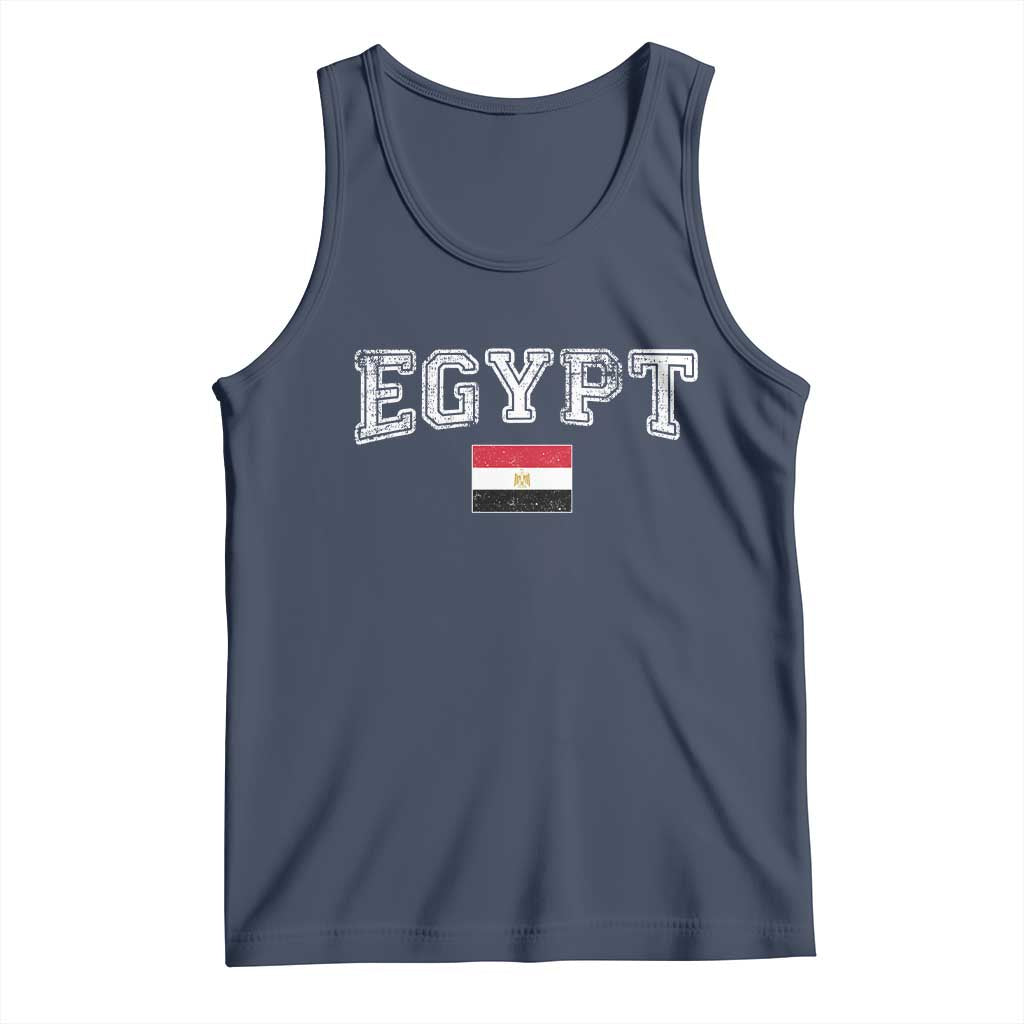 Vintage Egypt Tank Top Distressed Flag Patriotic Football Fan Pride Gift for Egyptians