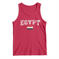 Vintage Egypt Tank Top Distressed Flag Patriotic Football Fan Pride Gift for Egyptians