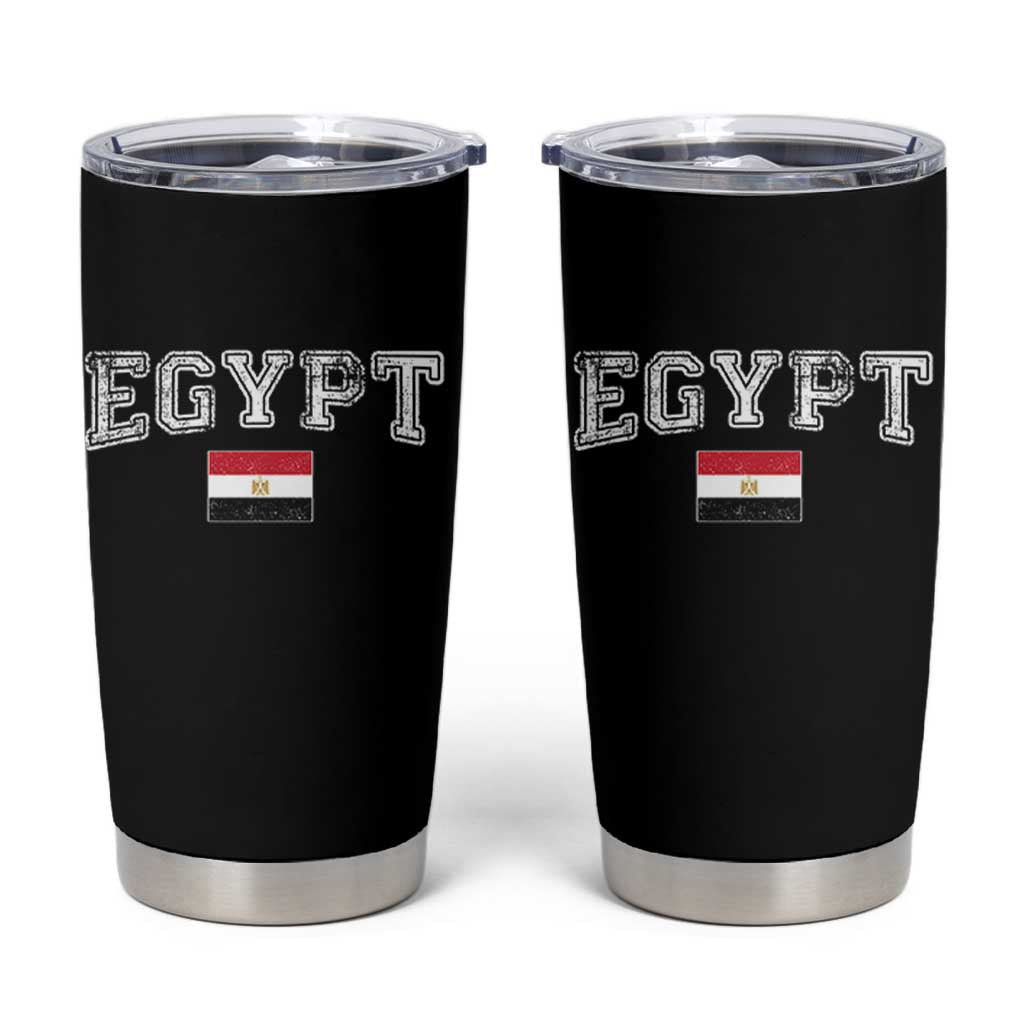 Vintage Egypt Tumbler Cup Distressed Flag Patriotic Football Fan Pride Gift for Egyptians