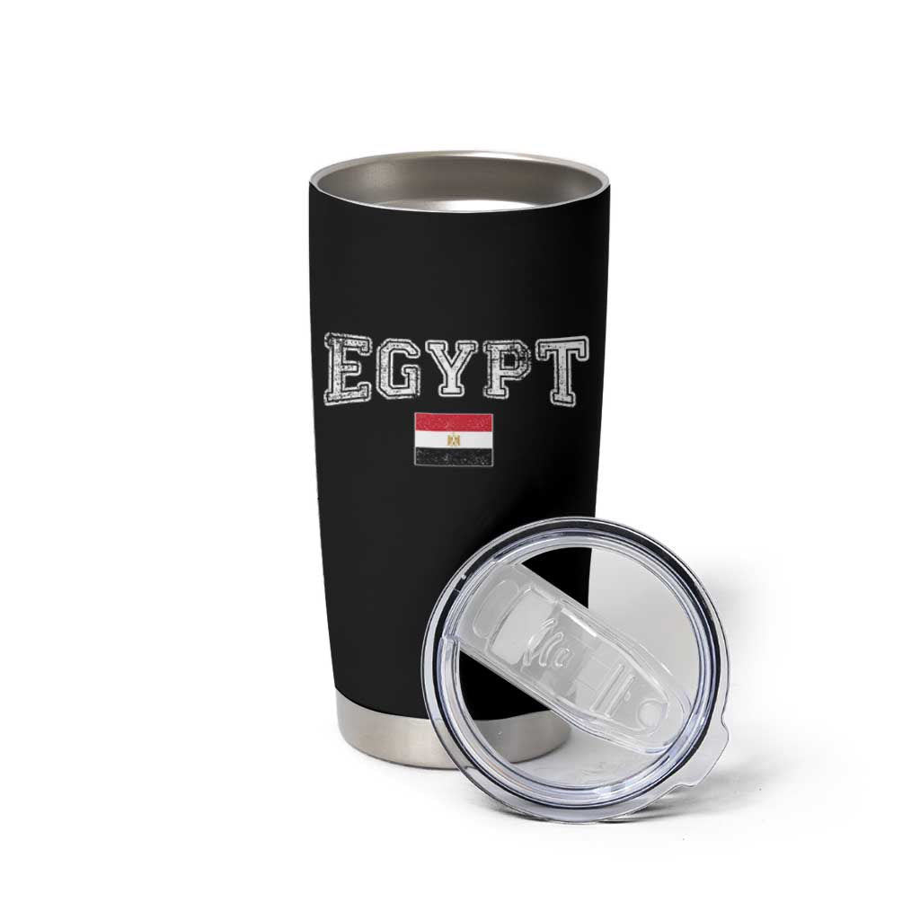 Vintage Egypt Tumbler Cup Distressed Flag Patriotic Football Fan Pride Gift for Egyptians