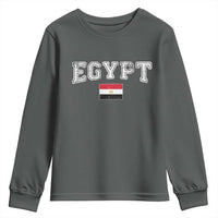 Vintage Egypt Youth Sweatshirt Distressed Flag Patriotic Football Fan Pride Gift for Egyptians