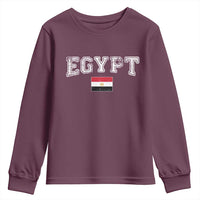 Vintage Egypt Youth Sweatshirt Distressed Flag Patriotic Football Fan Pride Gift for Egyptians