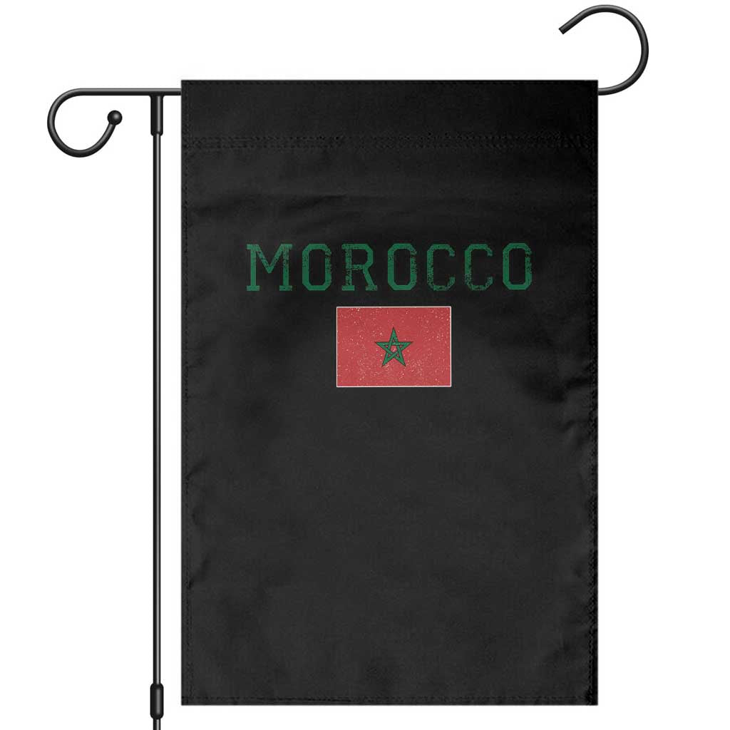 Vintage Morocco Flag Garden Flag Distressed Graphic Heritage Pride Gift for Moroccan