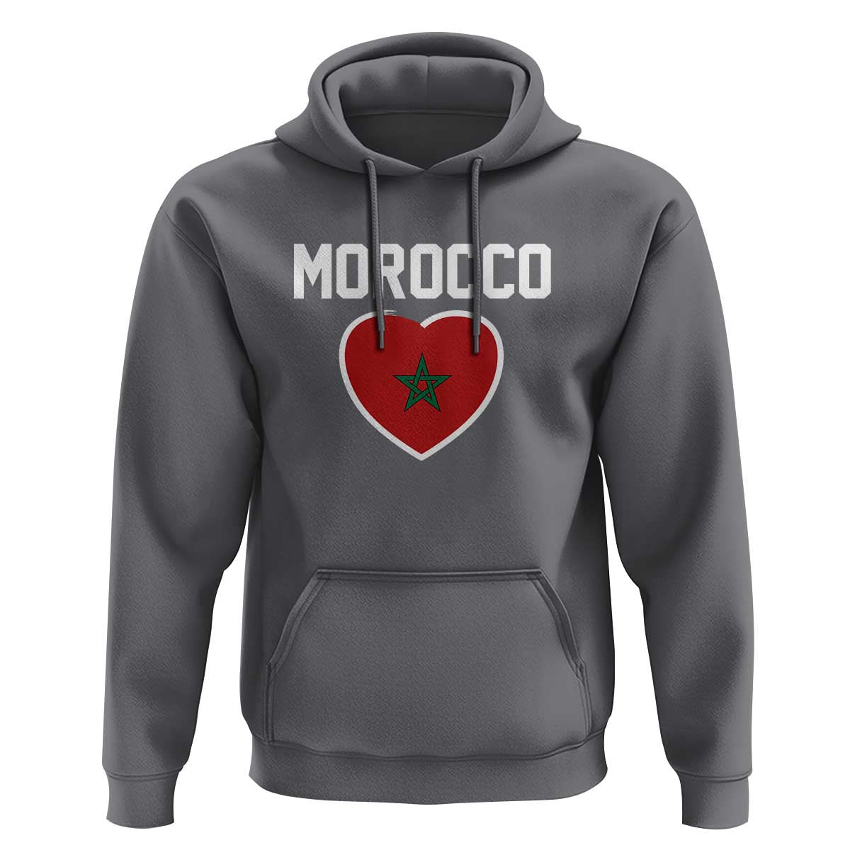 Morocco Heart Flag Hoodie Patriotic Love Gift for Proud Moroccan