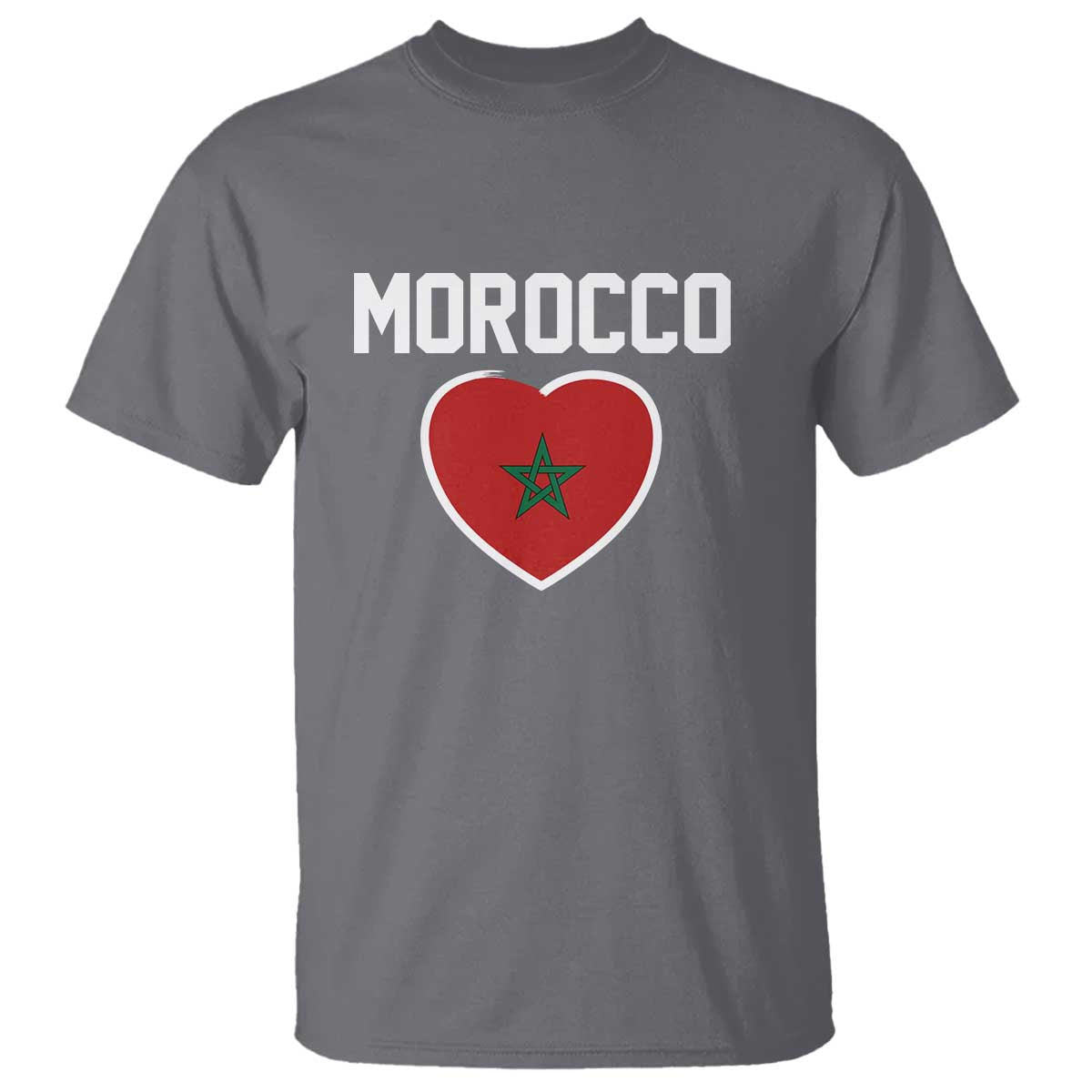 Morocco Heart Flag T Shirt Patriotic Love Gift for Proud Moroccan
