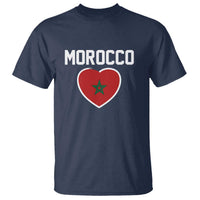 Morocco Heart Flag T Shirt Patriotic Love Gift for Proud Moroccan