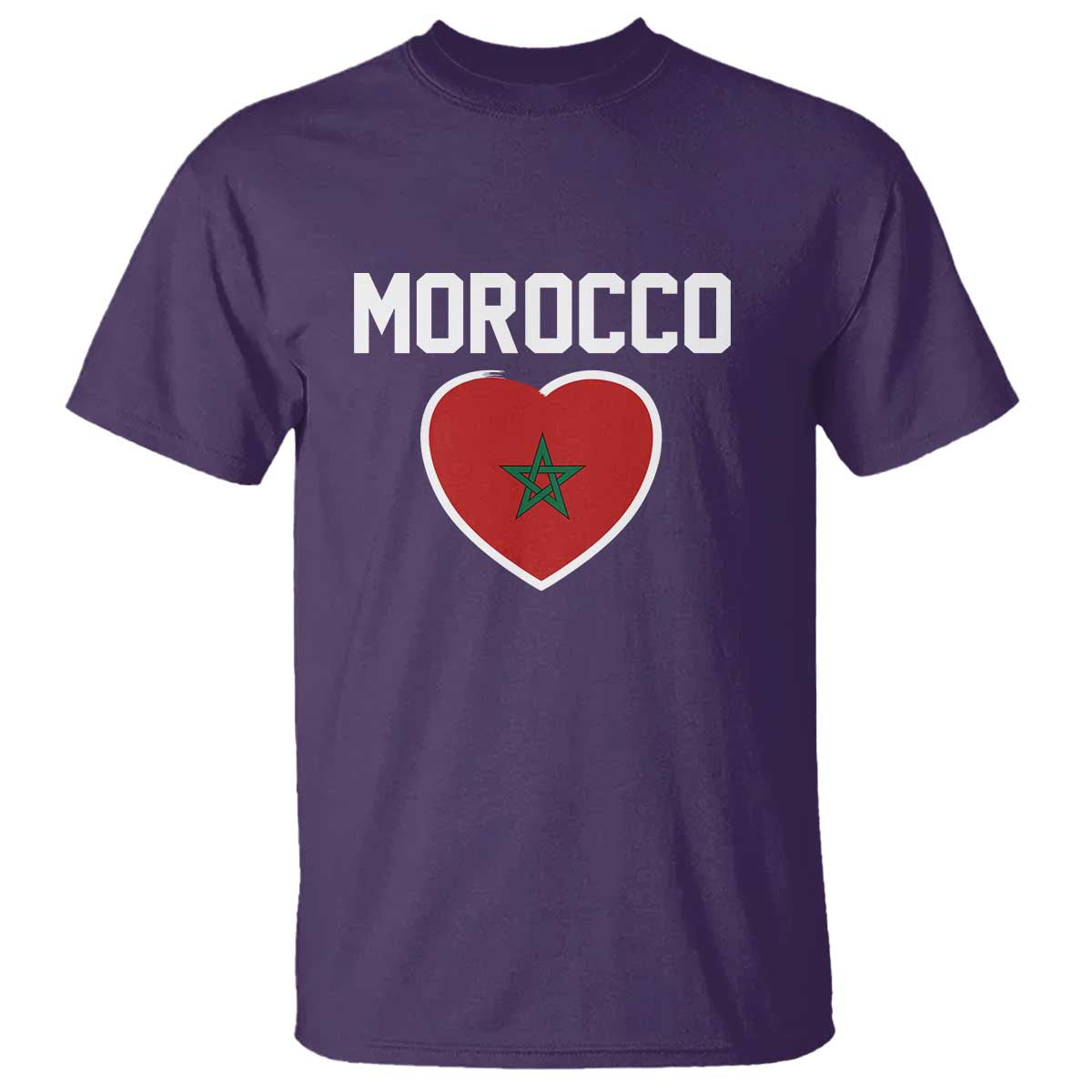 Morocco Heart Flag T Shirt Patriotic Love Gift for Proud Moroccan