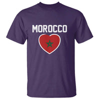 Morocco Heart Flag T Shirt Patriotic Love Gift for Proud Moroccan