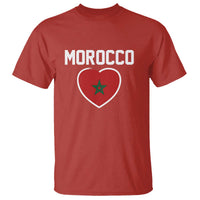 Morocco Heart Flag T Shirt Patriotic Love Gift for Proud Moroccan