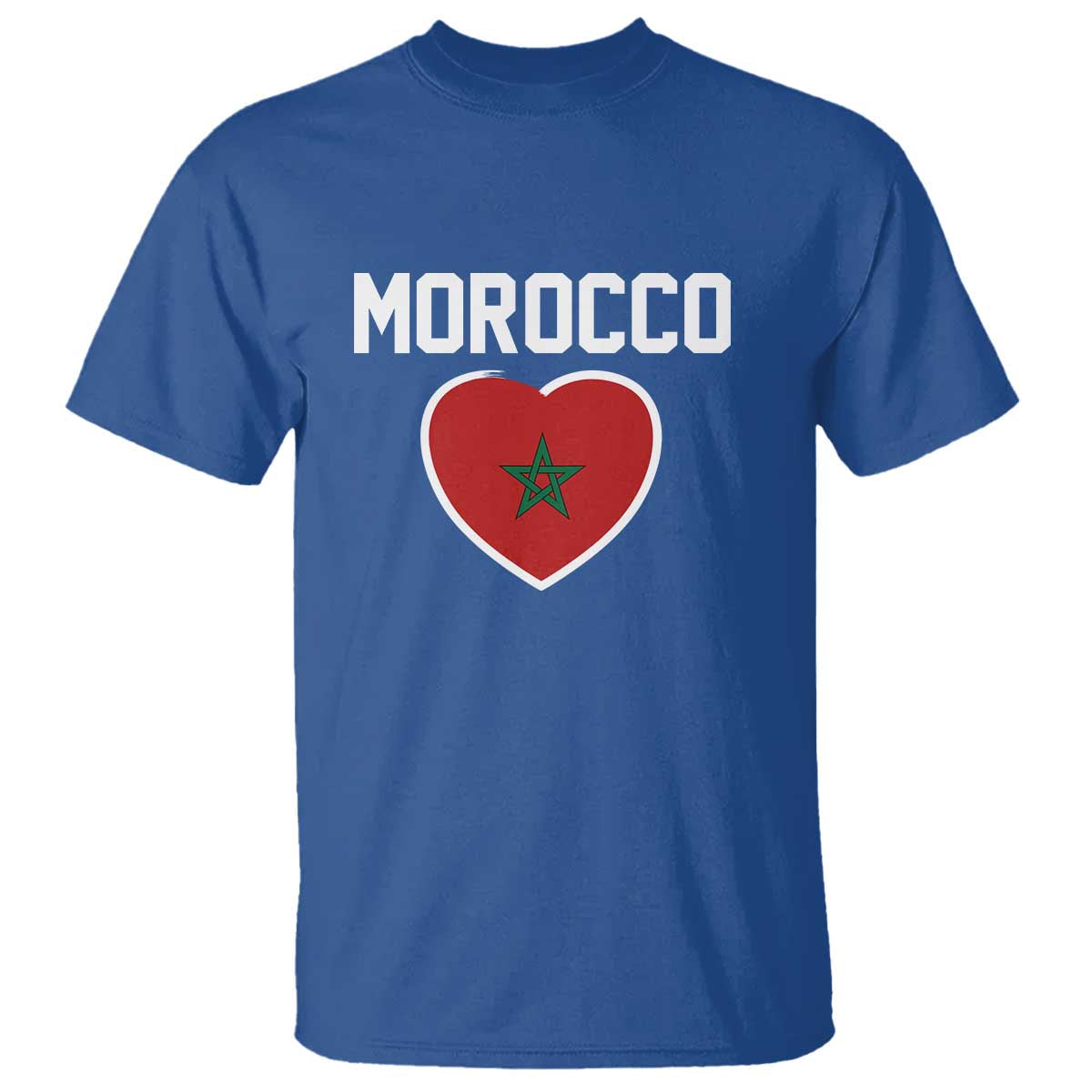 Morocco Heart Flag T Shirt Patriotic Love Gift for Proud Moroccan