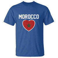 Morocco Heart Flag T Shirt Patriotic Love Gift for Proud Moroccan