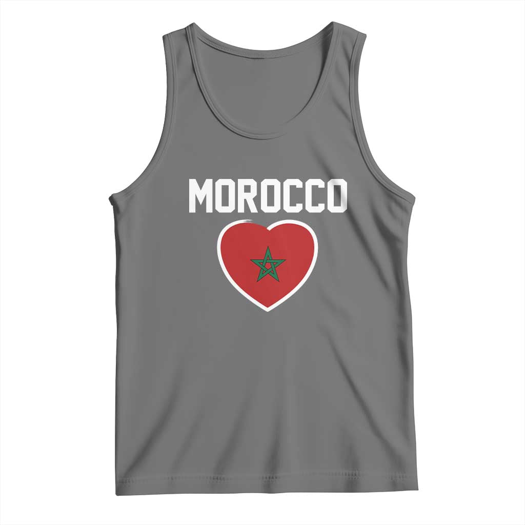Morocco Heart Flag Tank Top Patriotic Love Gift for Proud Moroccan