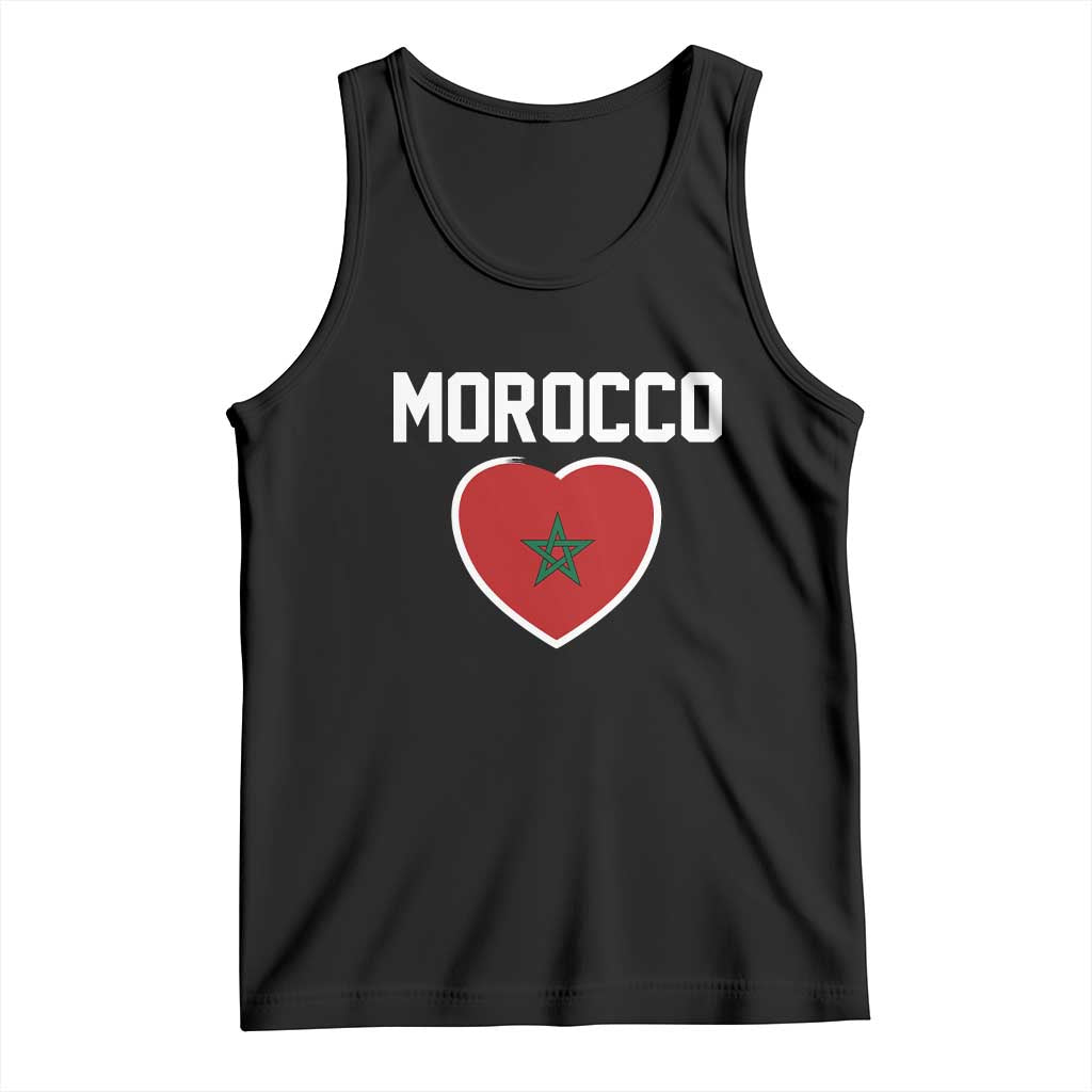 Morocco Heart Flag Tank Top Patriotic Love Gift for Proud Moroccan
