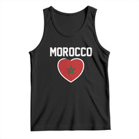 Morocco Heart Flag Tank Top Patriotic Love Gift for Proud Moroccan