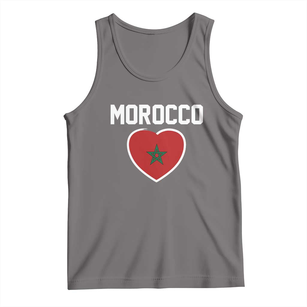 Morocco Heart Flag Tank Top Patriotic Love Gift for Proud Moroccan