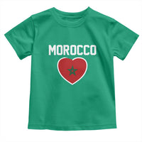 Morocco Heart Flag Toddler T Shirt Patriotic Love Gift for Proud Moroccan