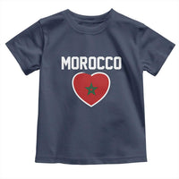 Morocco Heart Flag Toddler T Shirt Patriotic Love Gift for Proud Moroccan