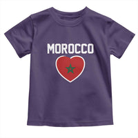 Morocco Heart Flag Toddler T Shirt Patriotic Love Gift for Proud Moroccan