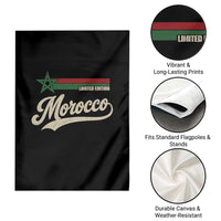 Morocco Garden Flag Limited Edition Vintage Moroccan Pride Retro
