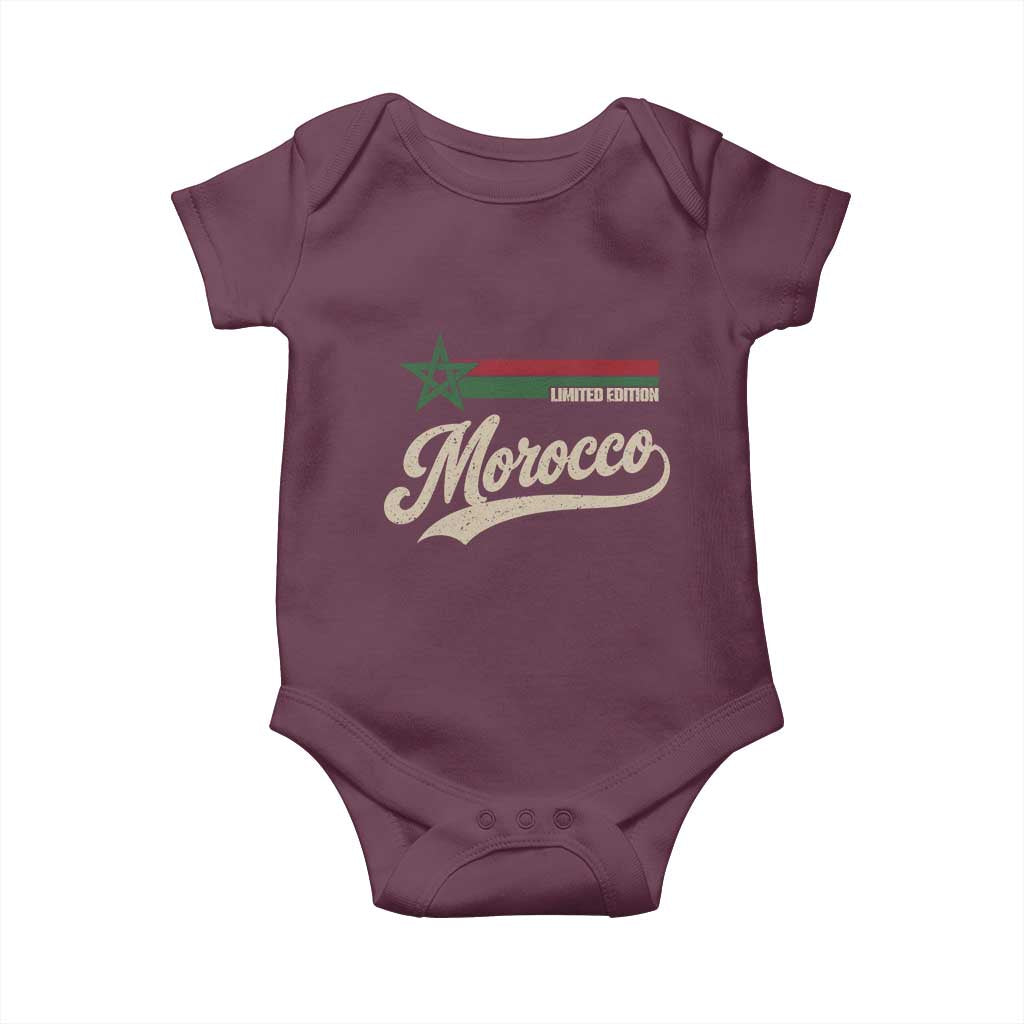 Morocco Baby Onesie Limited Edition Vintage Moroccan Pride Retro