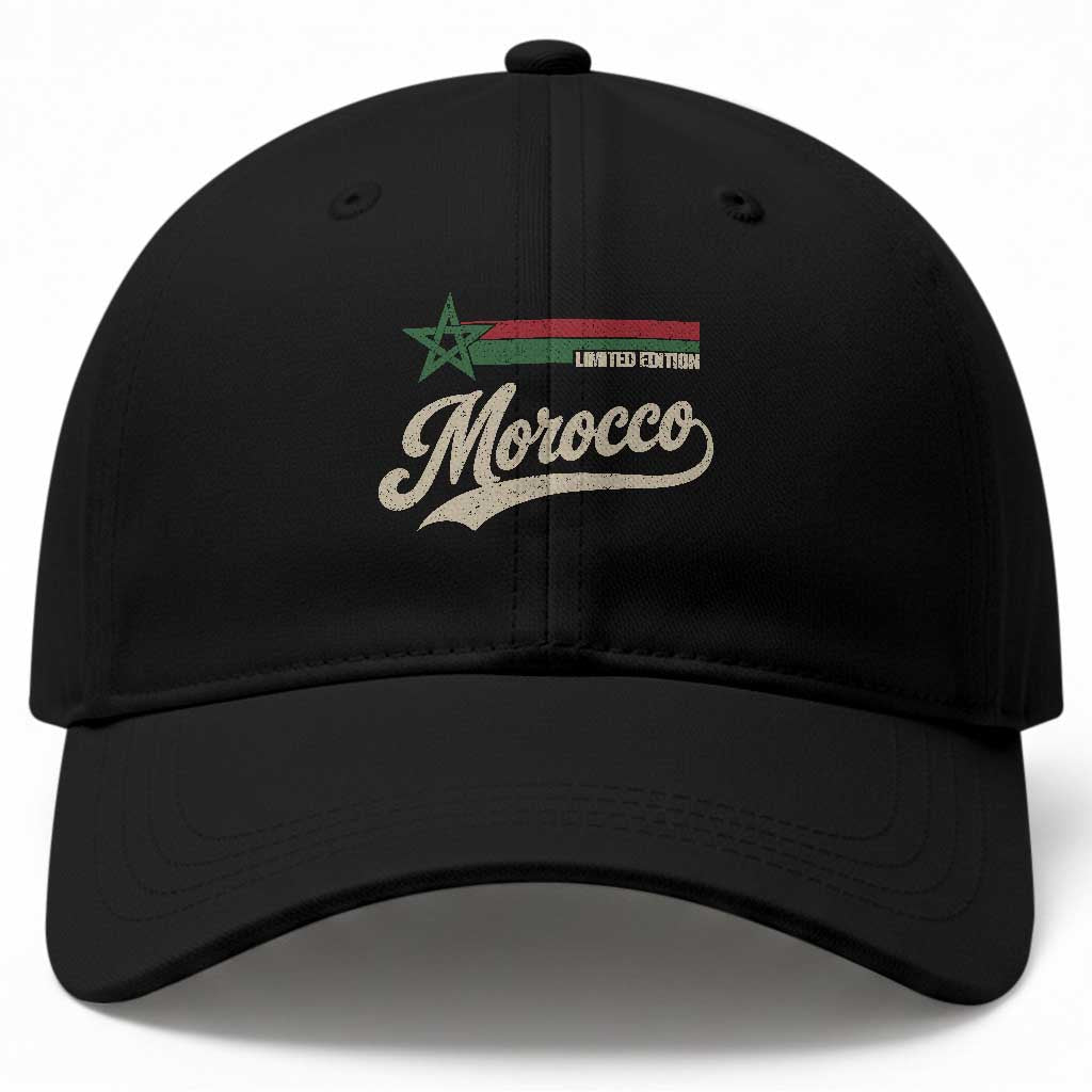 Morocco Baseball Cap Limited Edition Vintage Moroccan Pride Retro