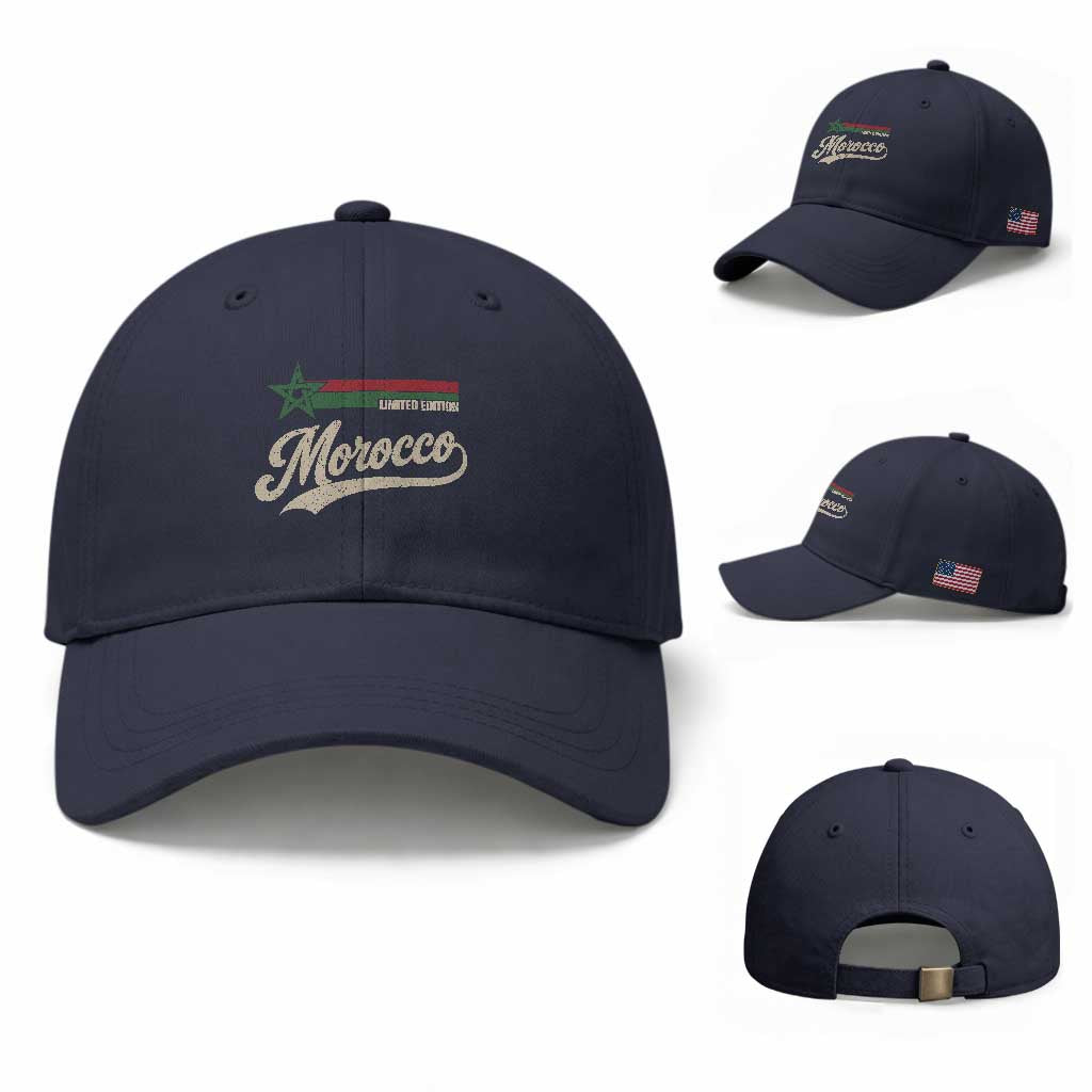 Morocco Baseball Cap Limited Edition Vintage Moroccan Pride Retro