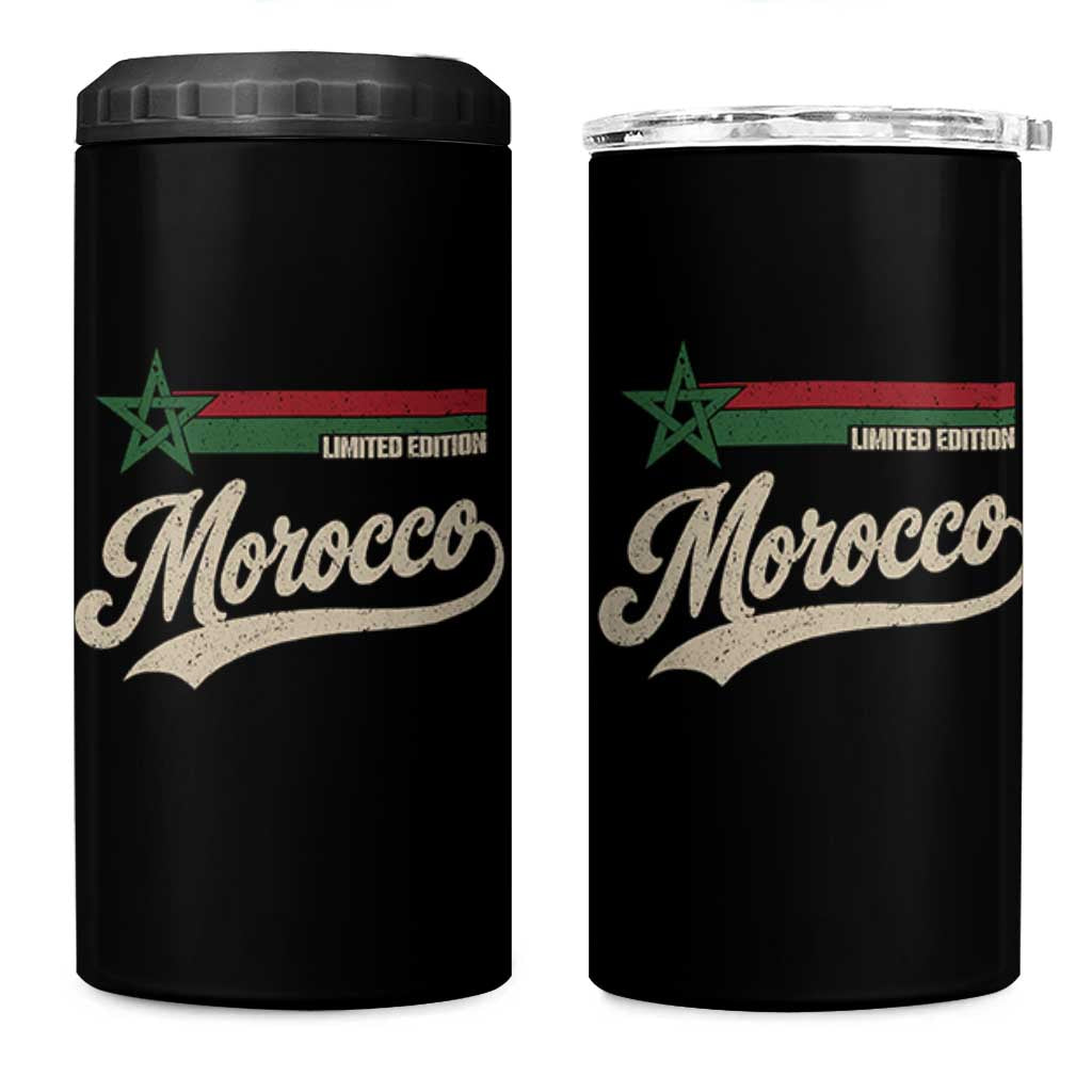 Morocco 4 in 1 Can Cooler Tumbler Limited Edition Vintage Moroccan Pride Retro