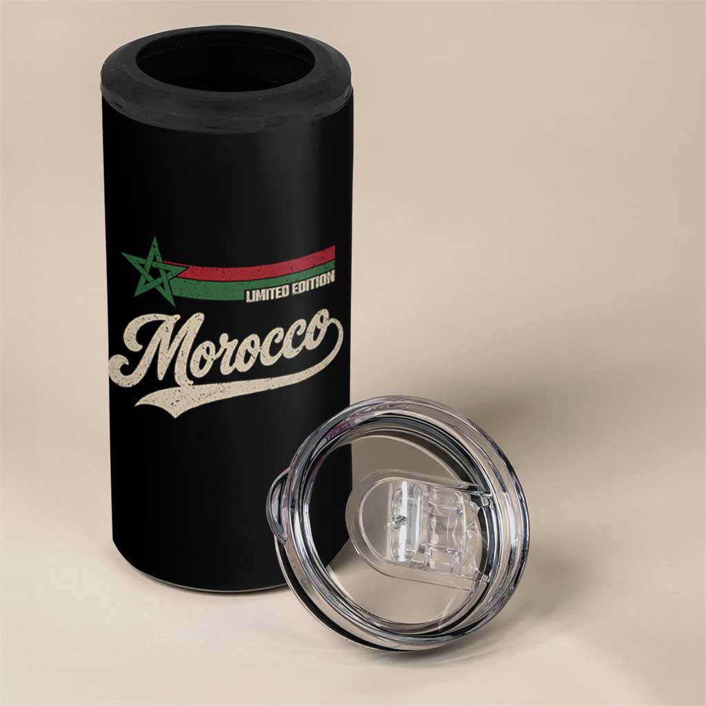 Morocco 4 in 1 Can Cooler Tumbler Limited Edition Vintage Moroccan Pride Retro