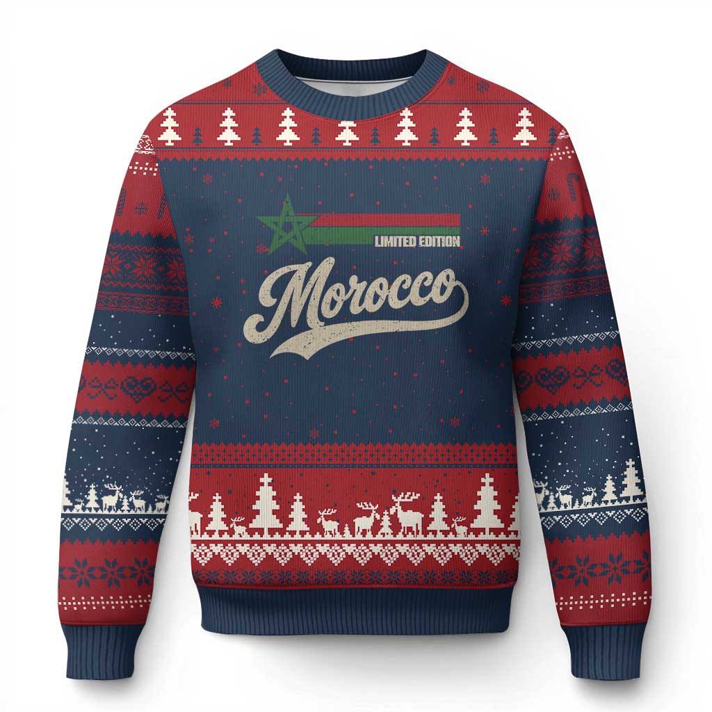 Morocco Ugly Christmas Sweater Limited Edition Vintage Moroccan Pride Retro