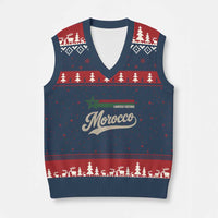 Morocco V-Neck Knit Sweater Vest Limited Edition Vintage Moroccan Pride Retro