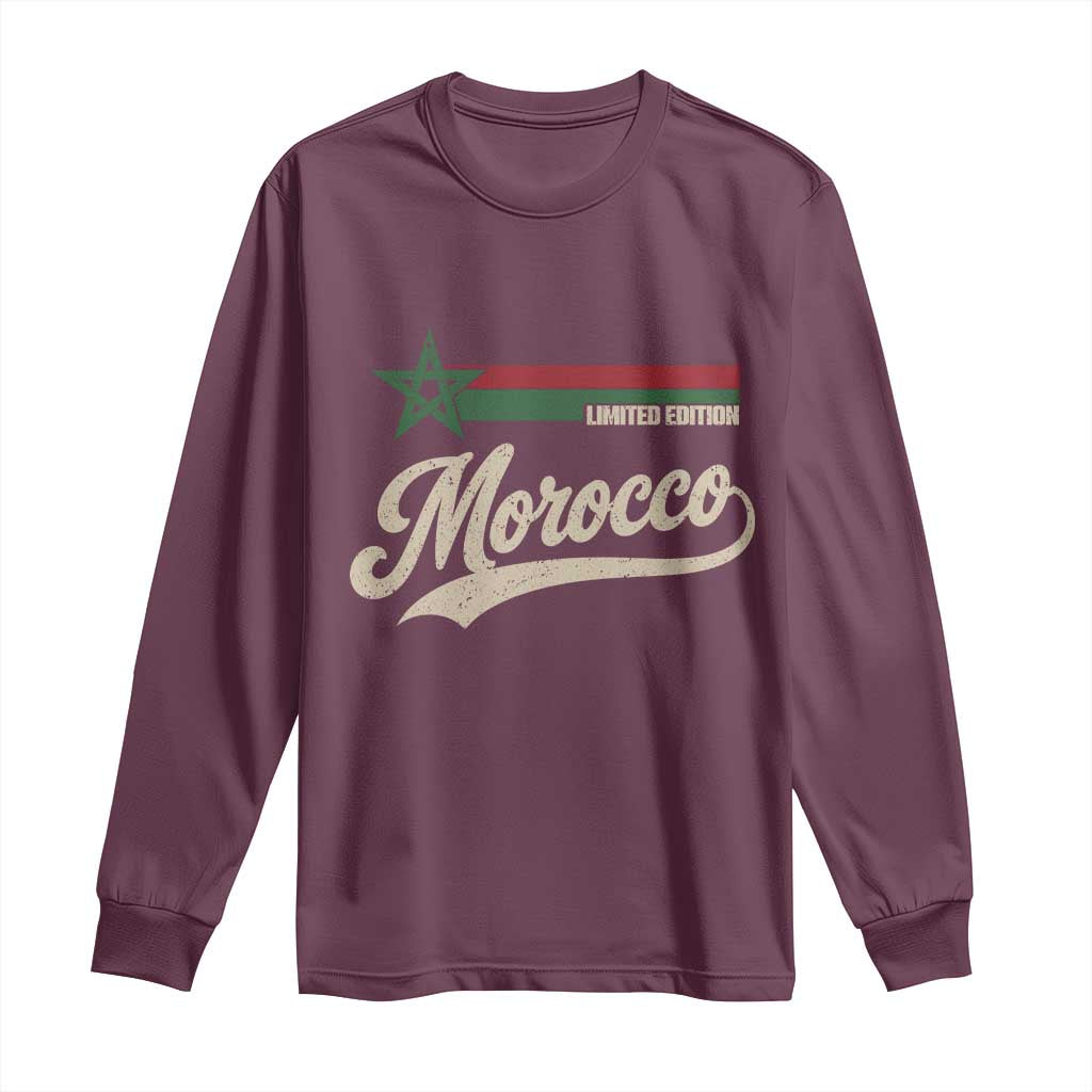 Morocco Long Sleeve Shirt Limited Edition Vintage Moroccan Pride Retro