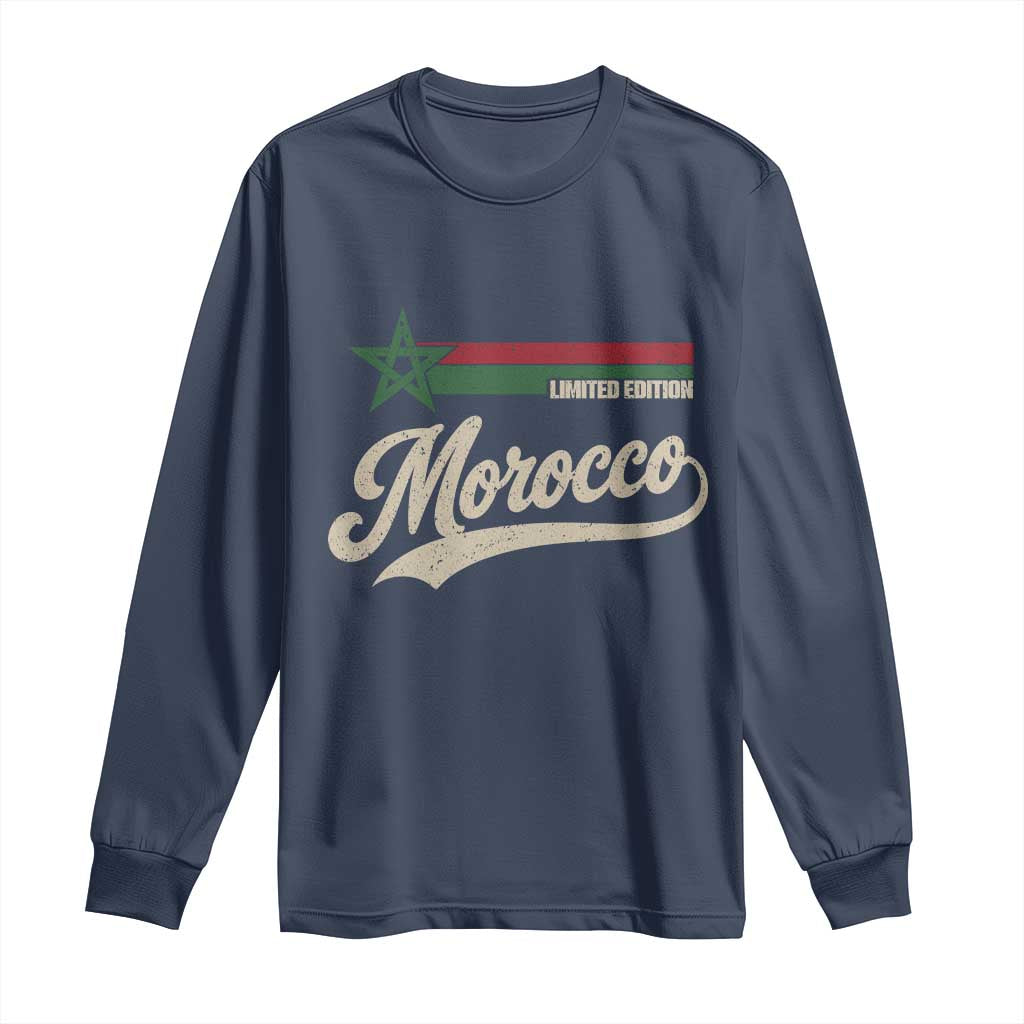 Morocco Long Sleeve Shirt Limited Edition Vintage Moroccan Pride Retro