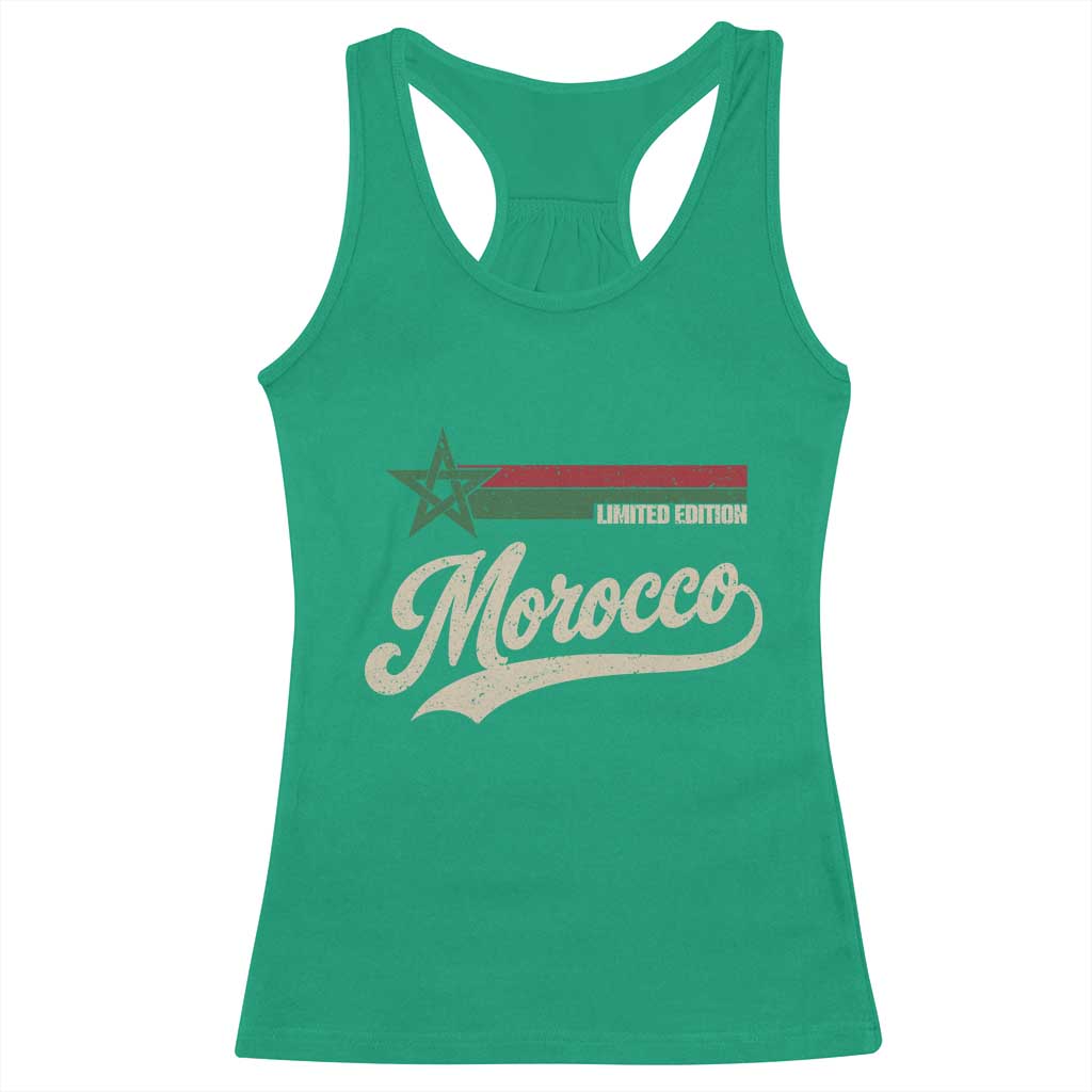 Morocco Racerback Tank Top Limited Edition Vintage Moroccan Pride Retro