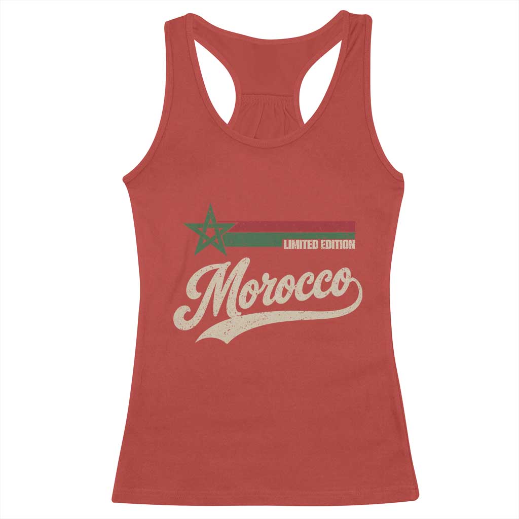 Morocco Racerback Tank Top Limited Edition Vintage Moroccan Pride Retro