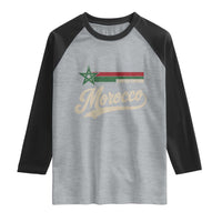 Morocco Raglan Shirt Limited Edition Vintage Moroccan Pride Retro