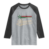 Morocco Raglan Shirt Limited Edition Vintage Moroccan Pride Retro
