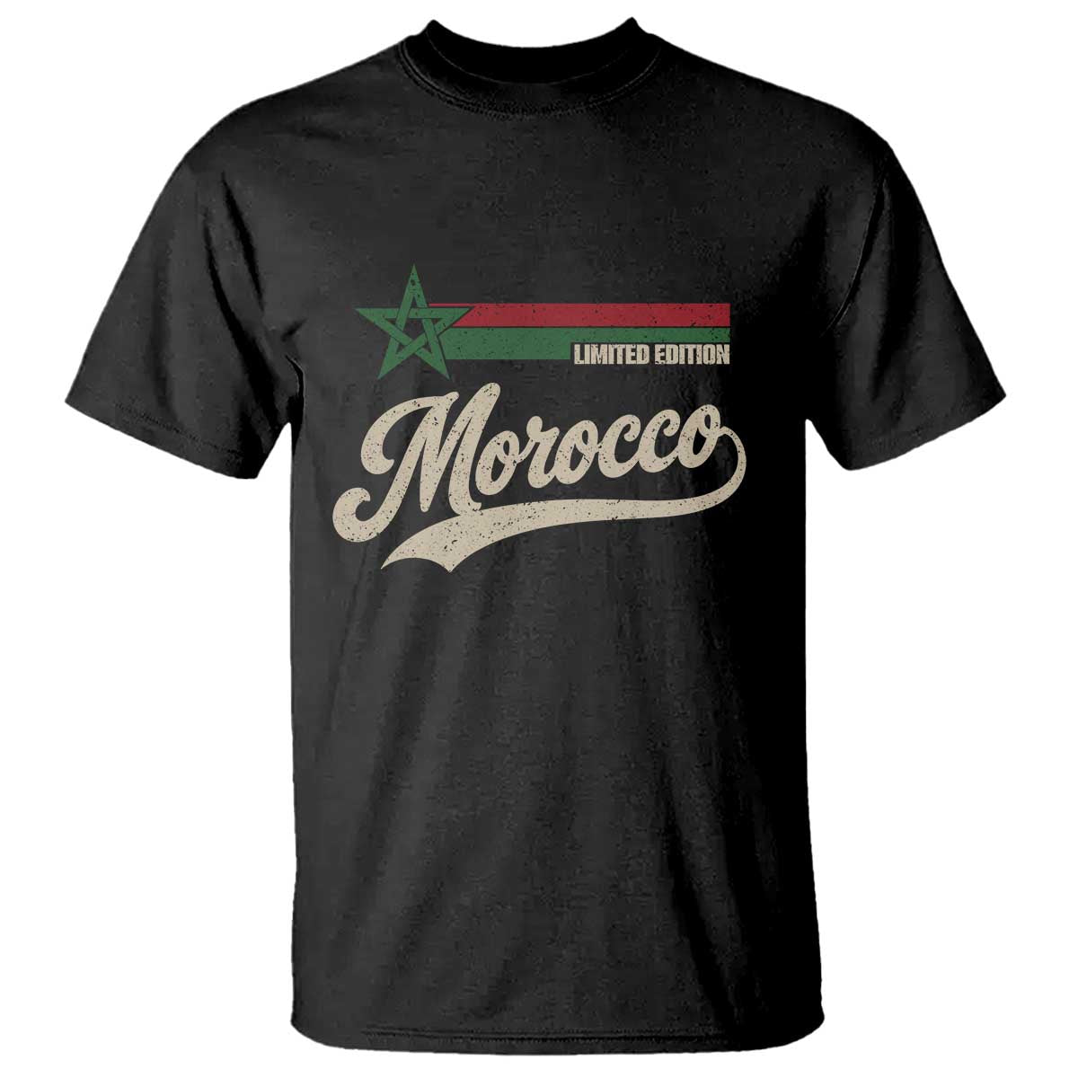 Morocco T Shirt Limited Edition Vintage Moroccan Pride Retro