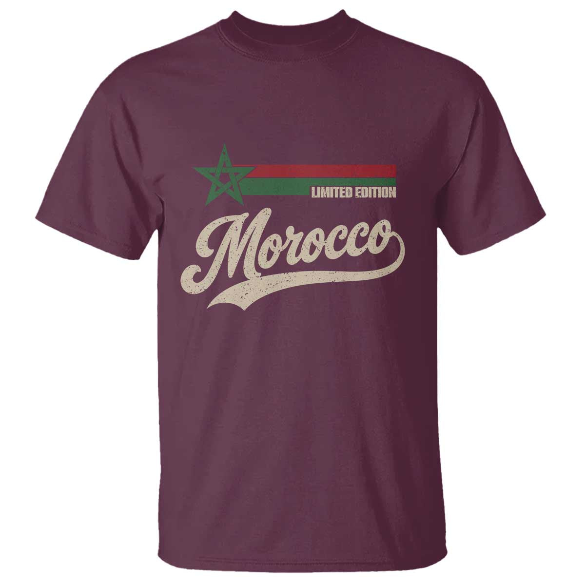 Morocco T Shirt Limited Edition Vintage Moroccan Pride Retro