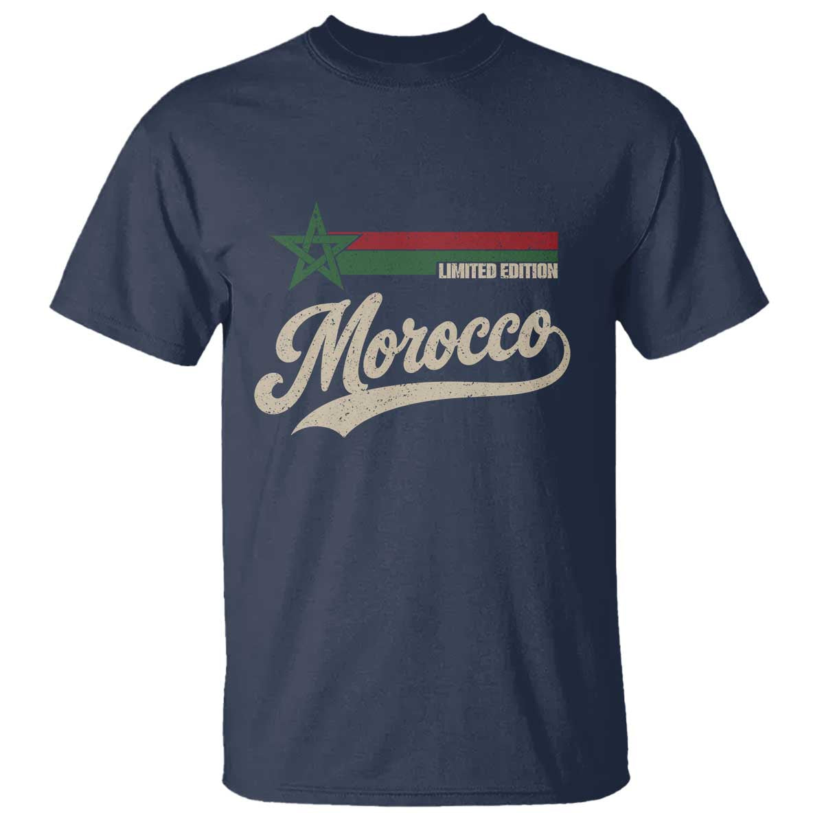 Morocco T Shirt Limited Edition Vintage Moroccan Pride Retro