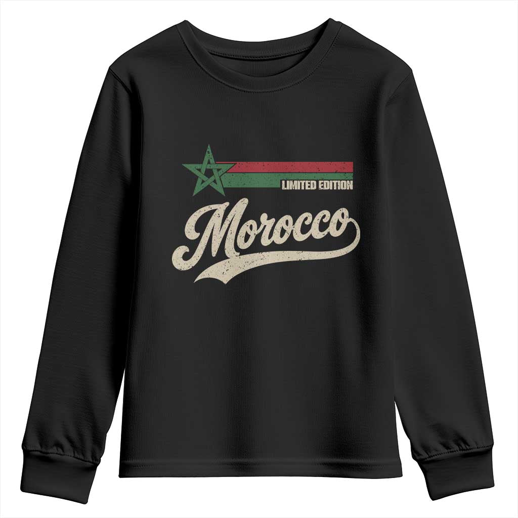 Morocco Youth Sweatshirt Limited Edition Vintage Moroccan Pride Retro