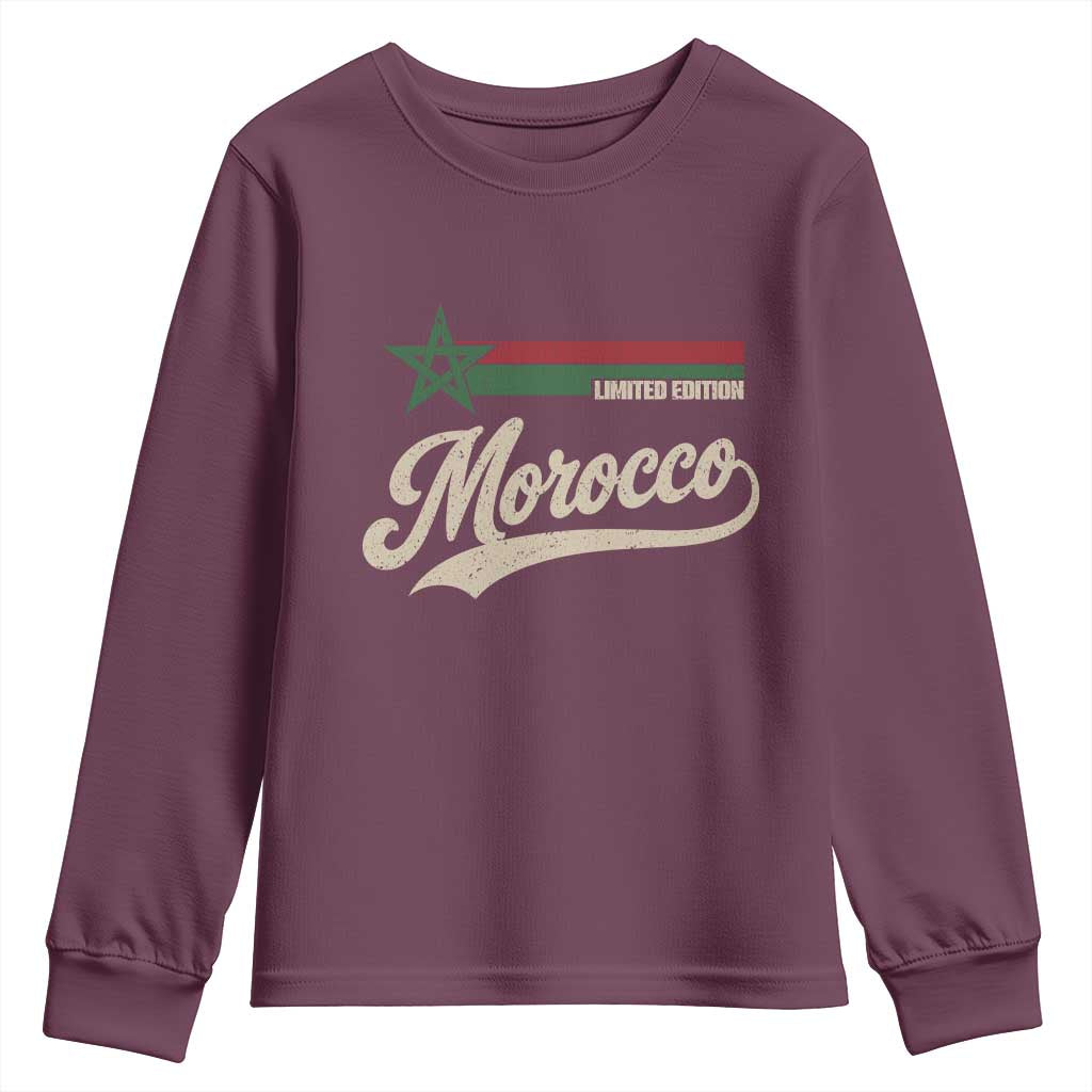 Morocco Youth Sweatshirt Limited Edition Vintage Moroccan Pride Retro