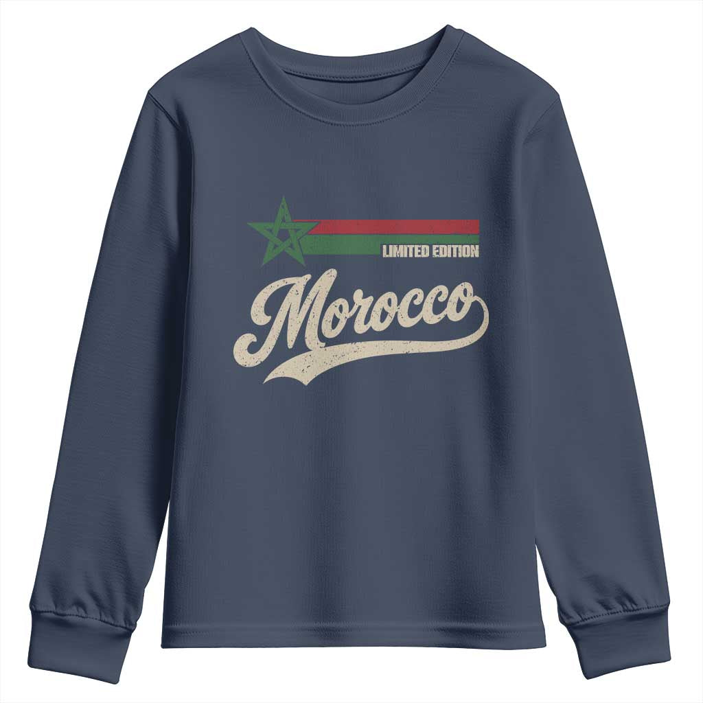 Morocco Youth Sweatshirt Limited Edition Vintage Moroccan Pride Retro