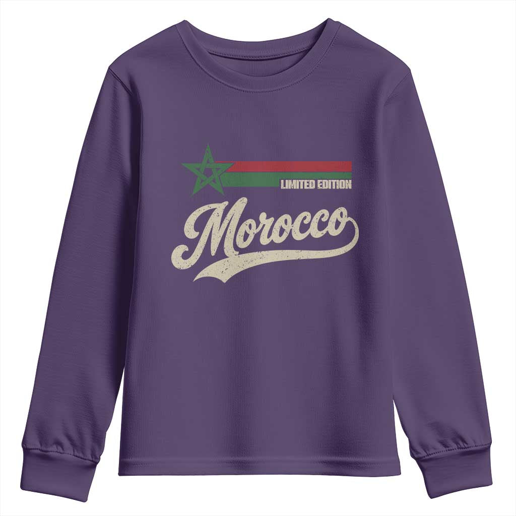 Morocco Youth Sweatshirt Limited Edition Vintage Moroccan Pride Retro